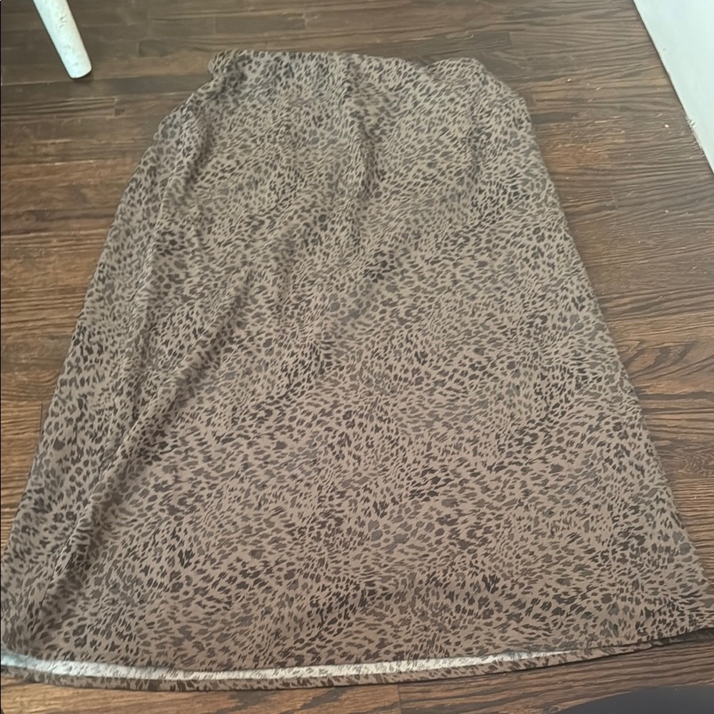 A New Day Tan Brown Pencil Midi Skirt